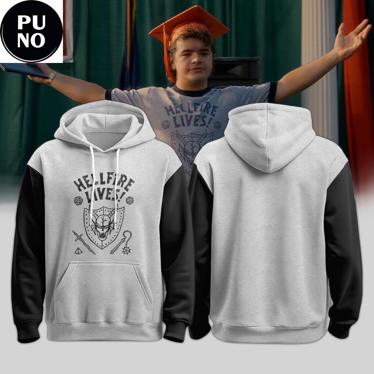 Stranger Things Hellfire Lives Ringer Unisex Hoodie Shirt