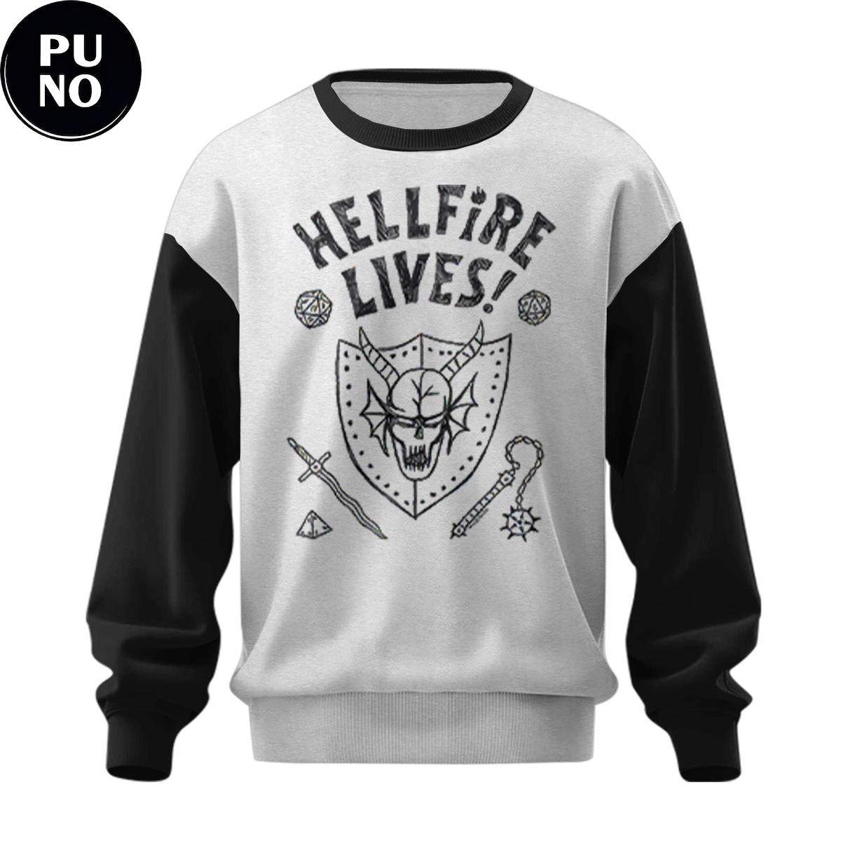Stranger Things Hellfire Lives Ringer Unisex Hoodie Shirt