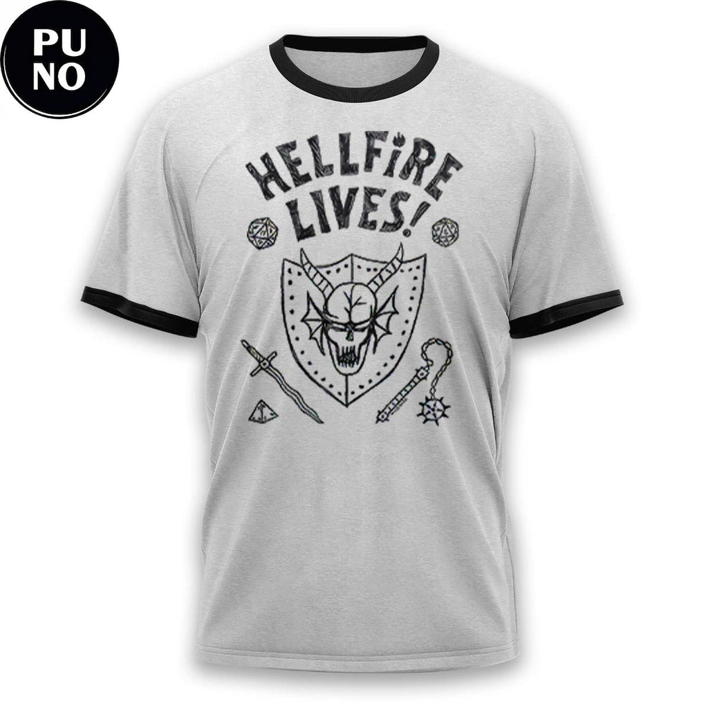 Stranger Things Hellfire Lives Ringer Unisex Hoodie Shirt