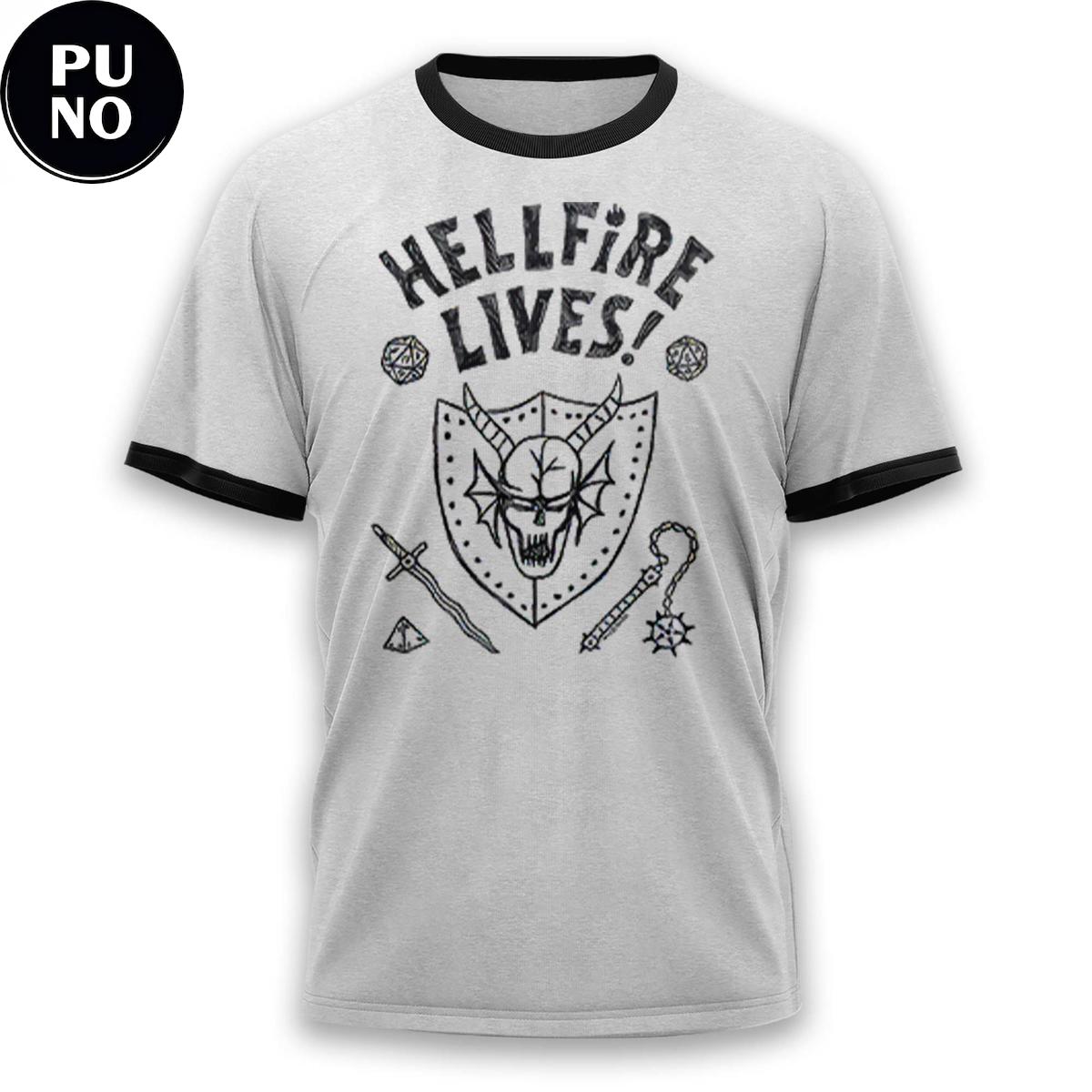 Stranger Things Hellfire Lives Ringer Unisex Hoodie Shirt