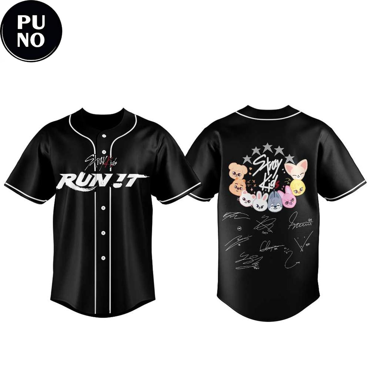 Stray Kids Run It World Tour 2026 Signature Skzoo Baseball Jersey