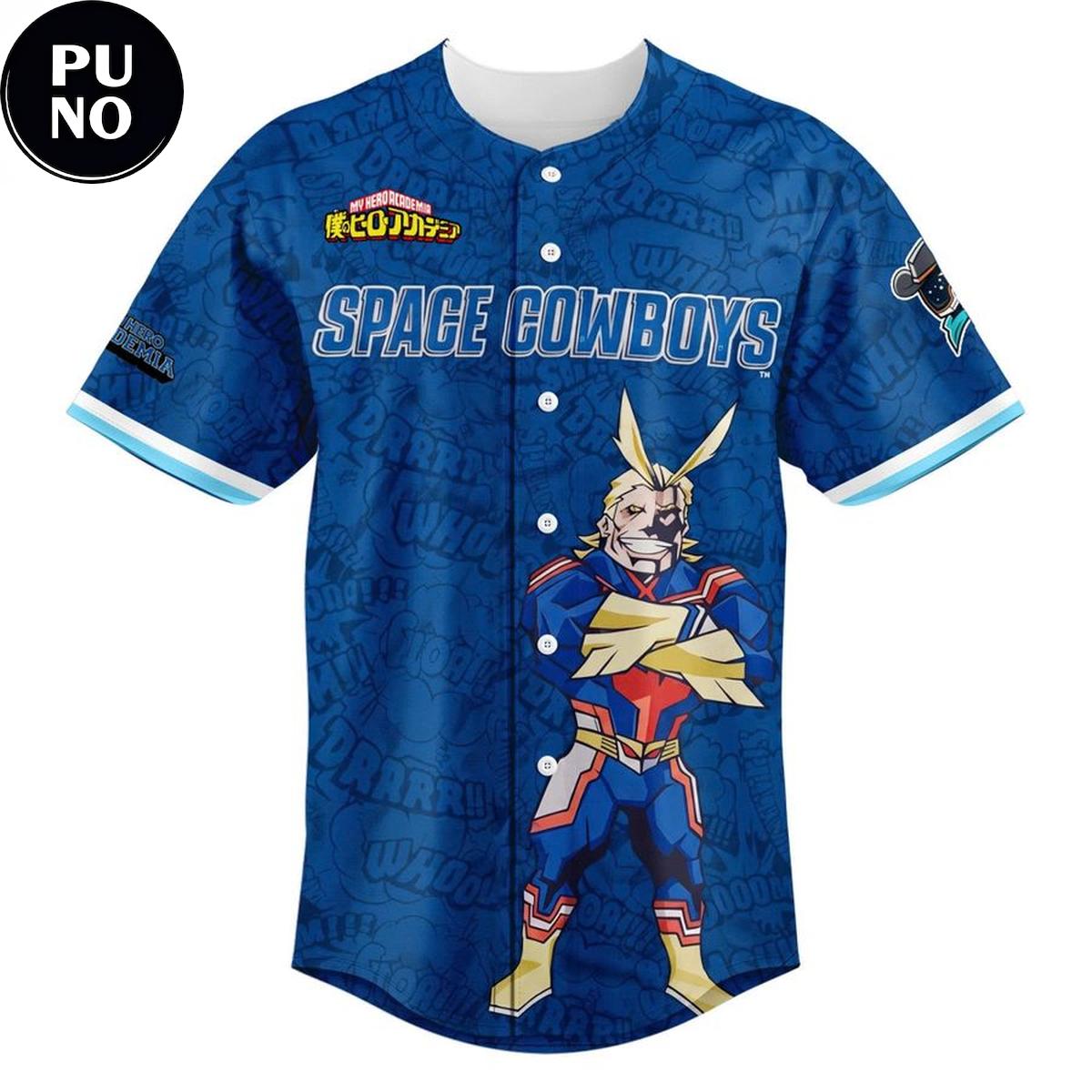 Sugar Land Space Cowboys x Anime Night 2026 All Might Personalized Baseball Jersey