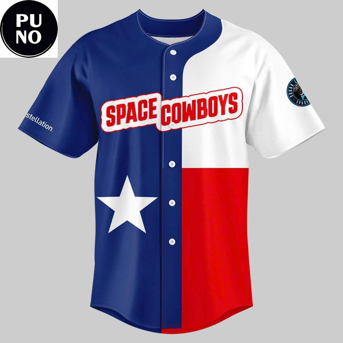 Sugar Land Space Cowboys x Texas Flag 2026 Personalized Baseball Jersey