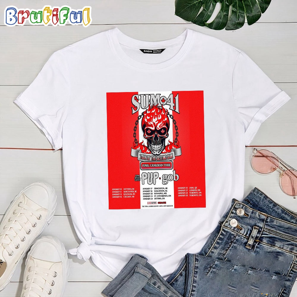 Sum 41 Tour Of The Setting Sum Final Canadian 2024 T Shirt