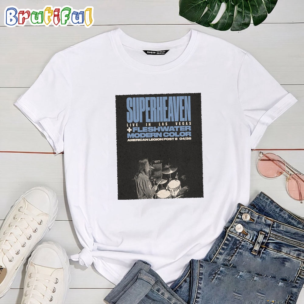 Superheaven Live In Las Vegas Fleshwater Modern Color American Legion T Shirt