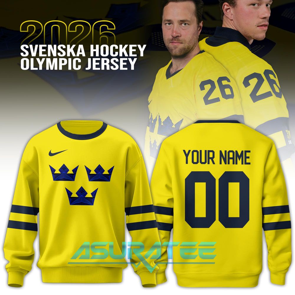 Sweden Olympic 2026 National Ice Hockey Team Sweatshirt
