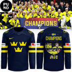 Sweden Tre Kronor 2026 IIHF World Junior Champions Hockey Jersey