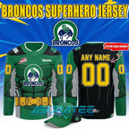 Swift Current Broncos 2026 Superhero Night Special Hockey Jersey