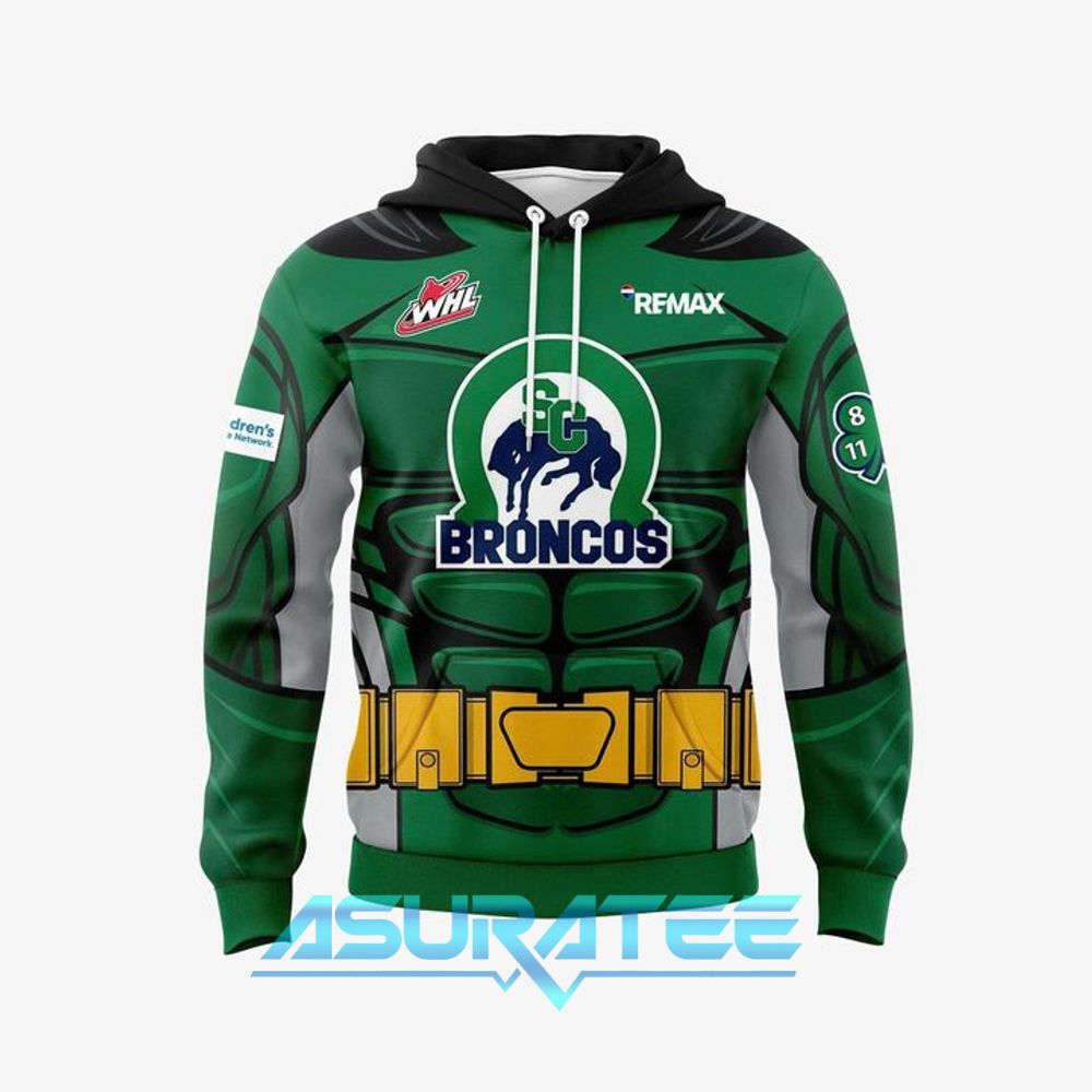 Swift Current Broncos x Superhero Night 2026 Limited Edition Hoodie