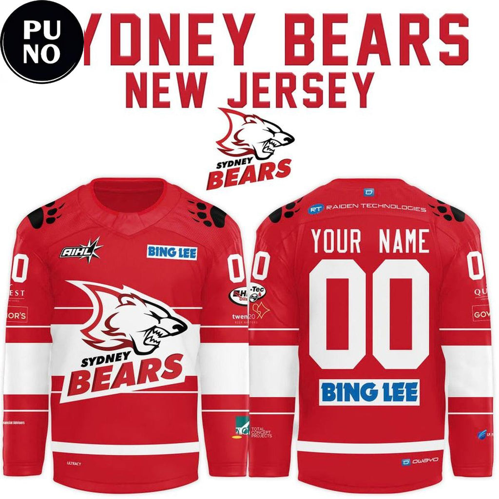 Sydney Bears 2026 New Exclusive Personalized Hockey Jersey