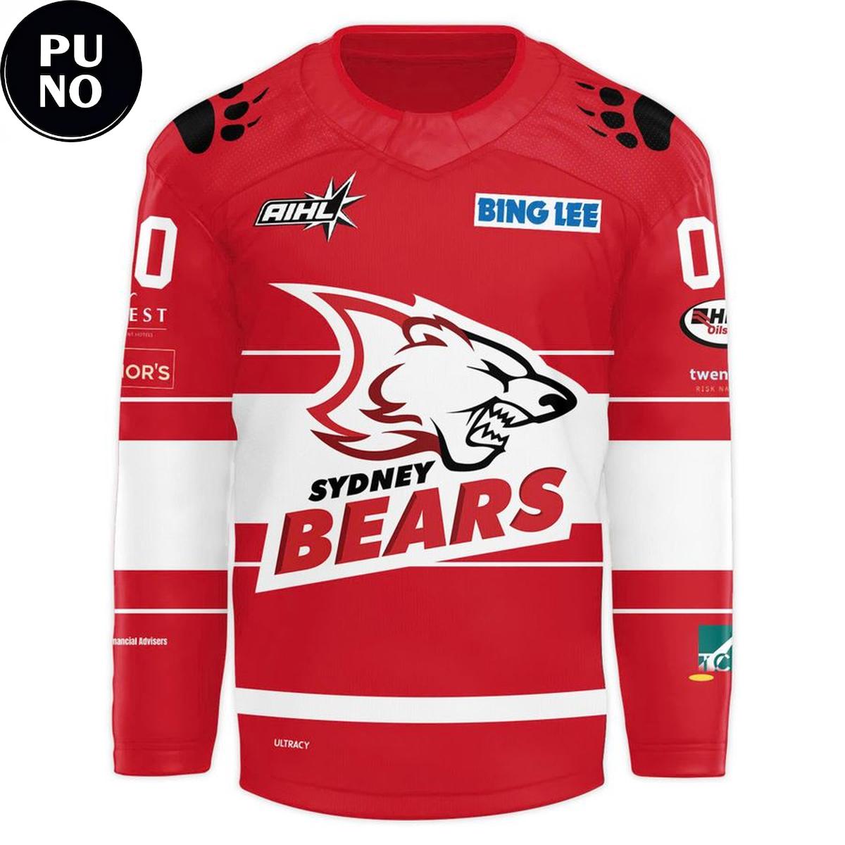 Sydney Bears 2026 New Exclusive Personalized Hockey Jersey