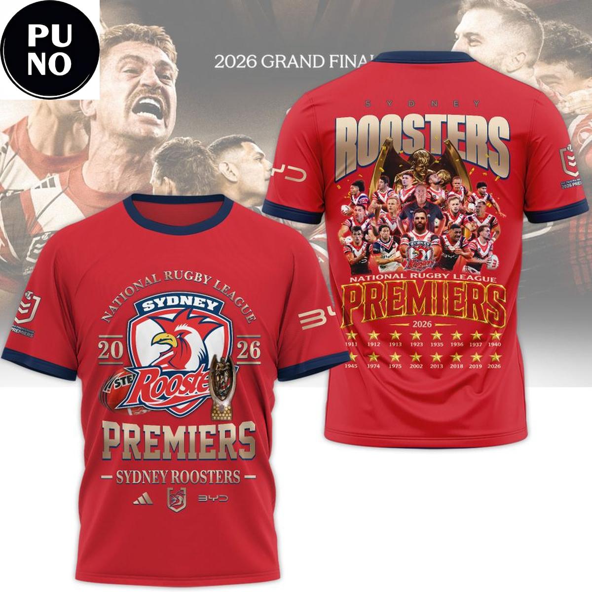 Sydney Roosters 2026 NRL Premiers Grand Final T-Shirt