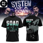 System of a Down EU/UK Tour 2026 Map Hoodie T-Shirt