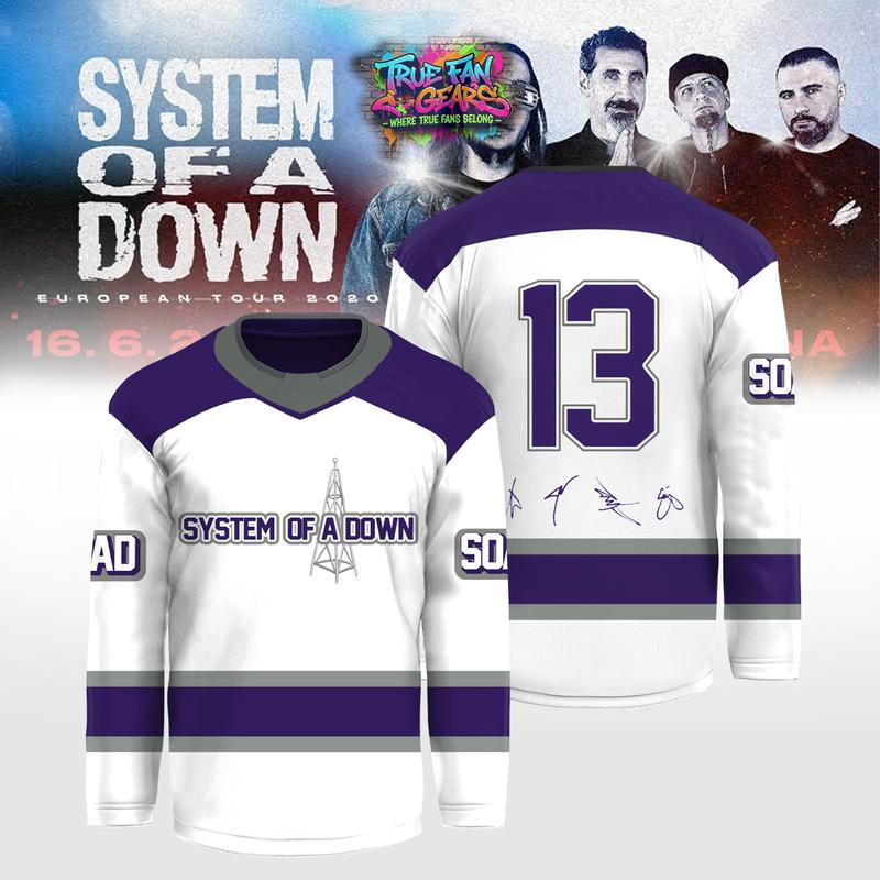 System of a Down Europe UK Stadium SOAD Tour 2026 Hockey Jersey