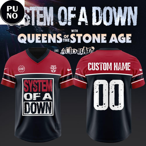 System of a Down UK & EU Tour 2026 Personalized Football Jersey