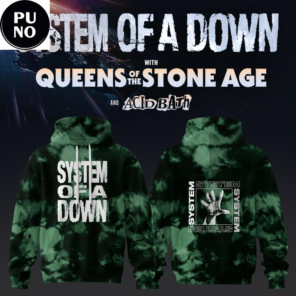 System of a Down UK & EU Tour 2026 Tie-dye Hoodie T-Shirt