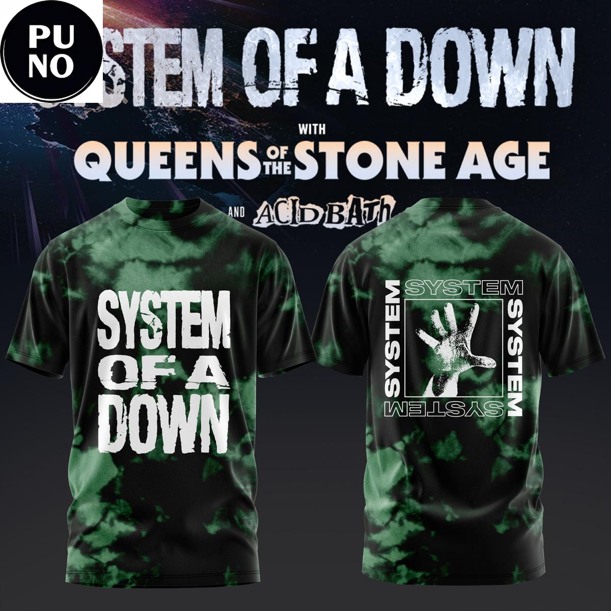 System of a Down UK & EU Tour 2026 Tie-dye Hoodie T-Shirt