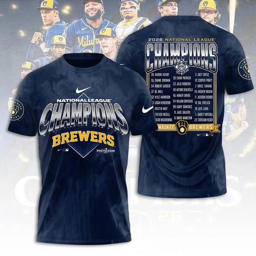 Milwaukee Brewers 2026 National League Champions 3D Apparel – TANTN26300