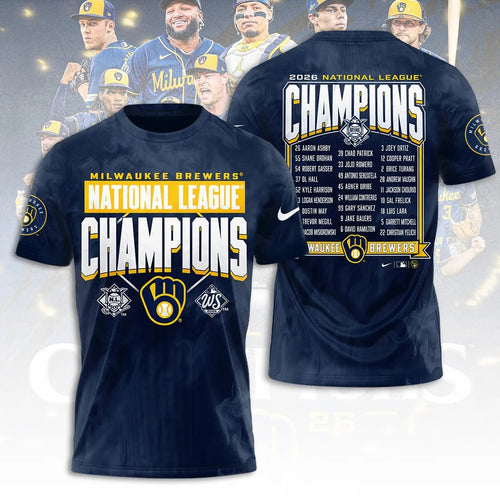 Milwaukee Brewers 2026 National League Champions 3D Apparel – TANTN26301