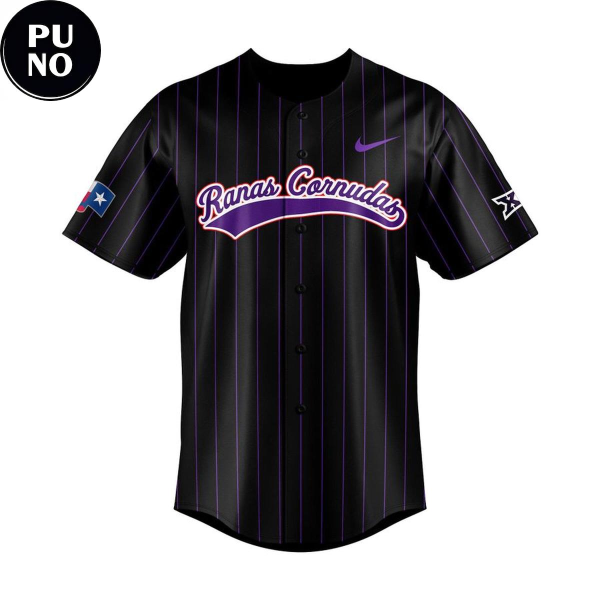 TCU Baseball 2026 Ranas Cornudas Personalized Baseball Jersey