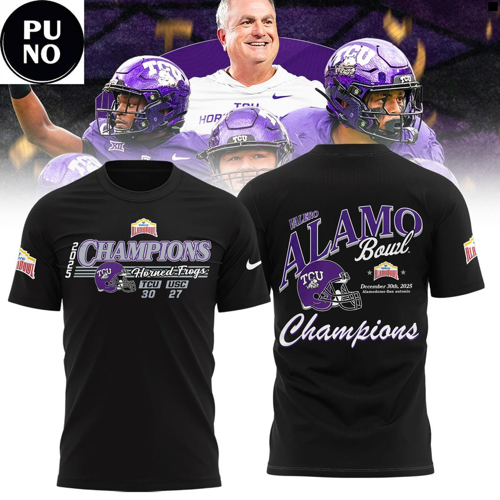 TCU Horned Frogs Football 2025 Valero Alamo Bowl Champions Hoodie Shirt