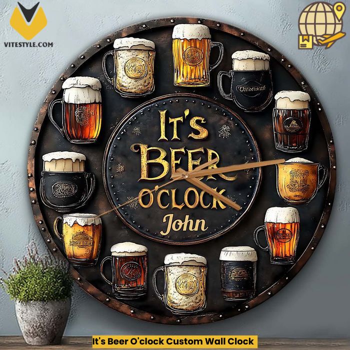 Beer O’clock Custom Wall Clock New Release