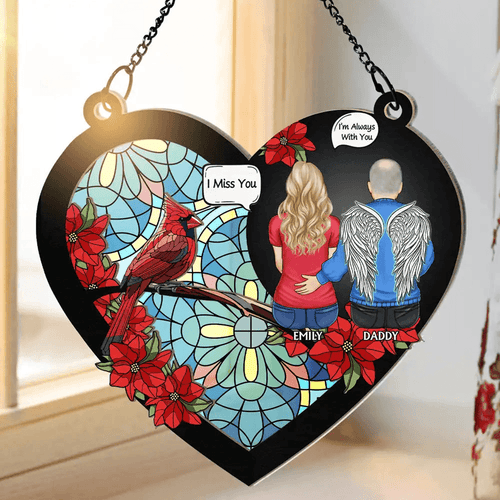 I’m Always With You - Personalized Window Hanging Suncatcher Ornament, Custom Memorial Gift For Loss Of Loved One | Sympathy, Remembrance, Bereavement