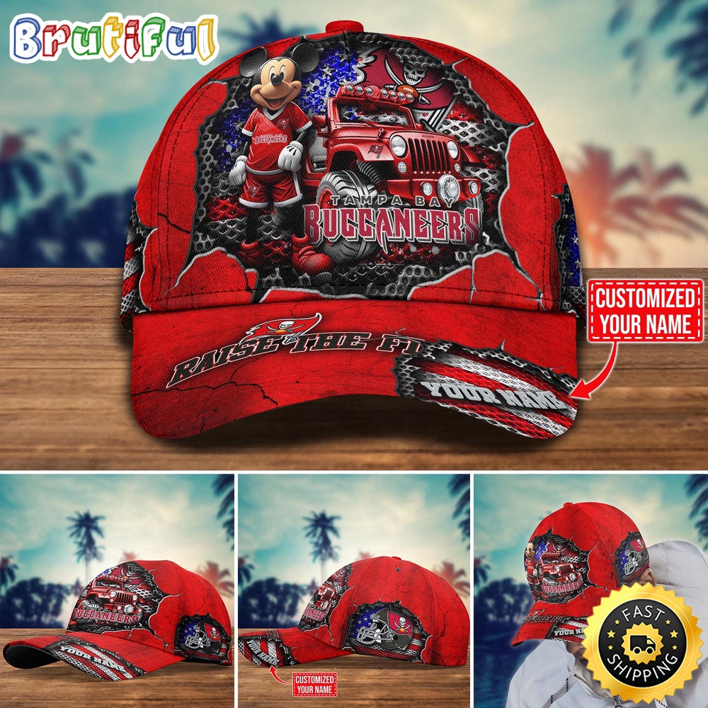 Tampa Bay Buccaneers Baseball Cap Mickey Mouse Customize Cap