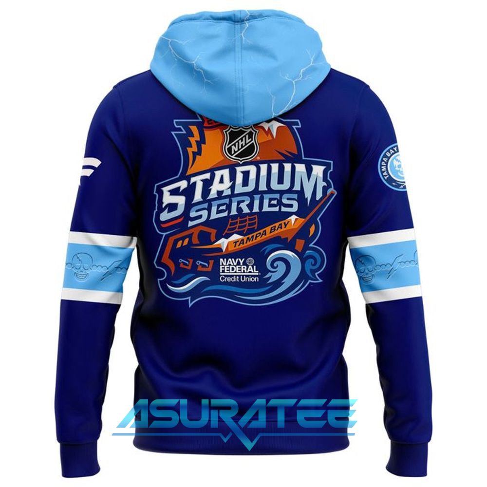 Tampa Bay Lightning 2026 NHL Stadium Series Blue Limited Hoodie, Cap