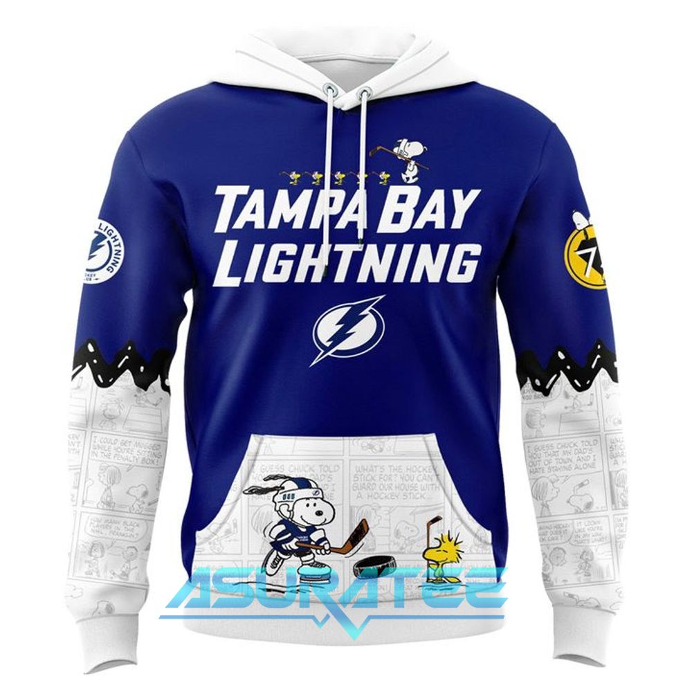 Tampa Bay Lightning ”Peanuts Night” 2026 Snoopy Special Hoodie, Cap