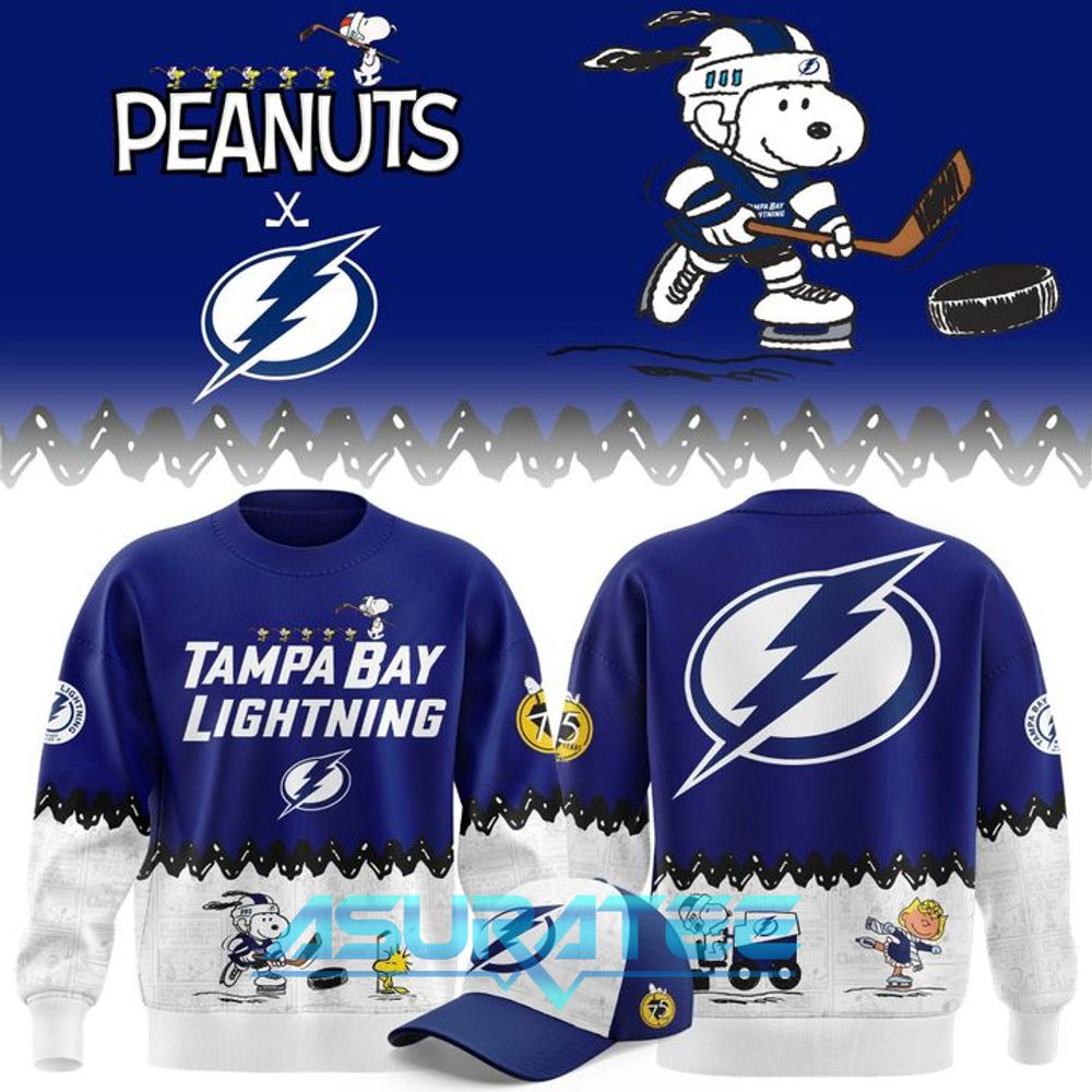 Tampa Bay Lightning ”Peanuts Night” 2026 Snoopy Special Sweatshirt