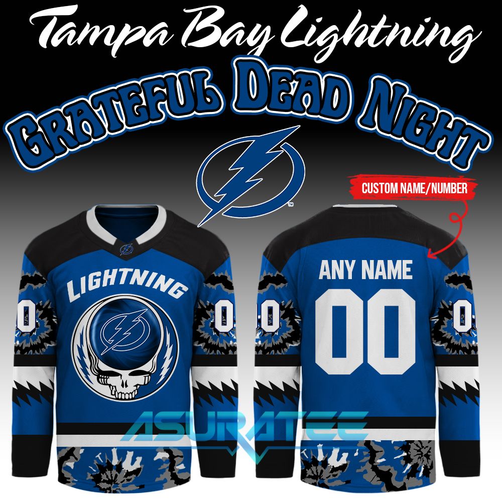Tampa Bay Lightning x Grateful Dead Night Collab 2026 Hockey Jersey