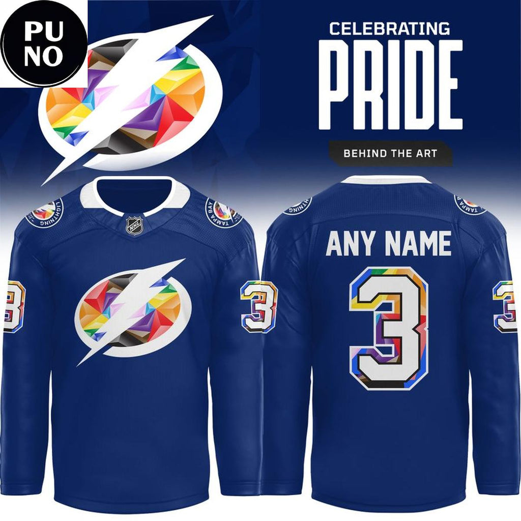 Tampa Bay Lightning x Pride Night 2026 Behind The Art Personalized Hockey Jersey