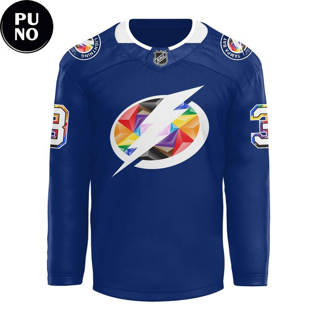 Tampa Bay Lightning x Pride Night 2026 Behind The Art Personalized Hockey Jersey