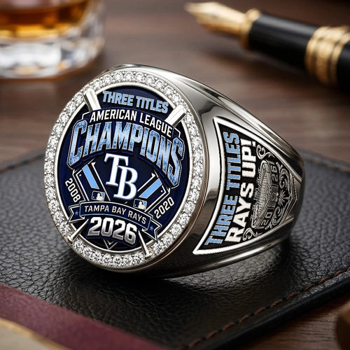 Tampa Bay Rays 2026 American League Champions 3D Engraved Ring – TMTHU10206