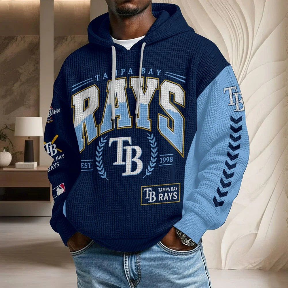 Tampa Bay Rays 2026 American League Champions 3D Unisex Waffle Hoodie – TMTHU10202