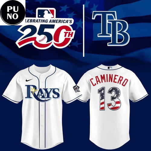 Tampa Bay Rays 2026 Celebrating USA 250 Personalized Baseball Jersey