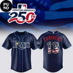 Tampa Bay Rays 2026 Celebrating USA 250 Personalized Baseball Jersey