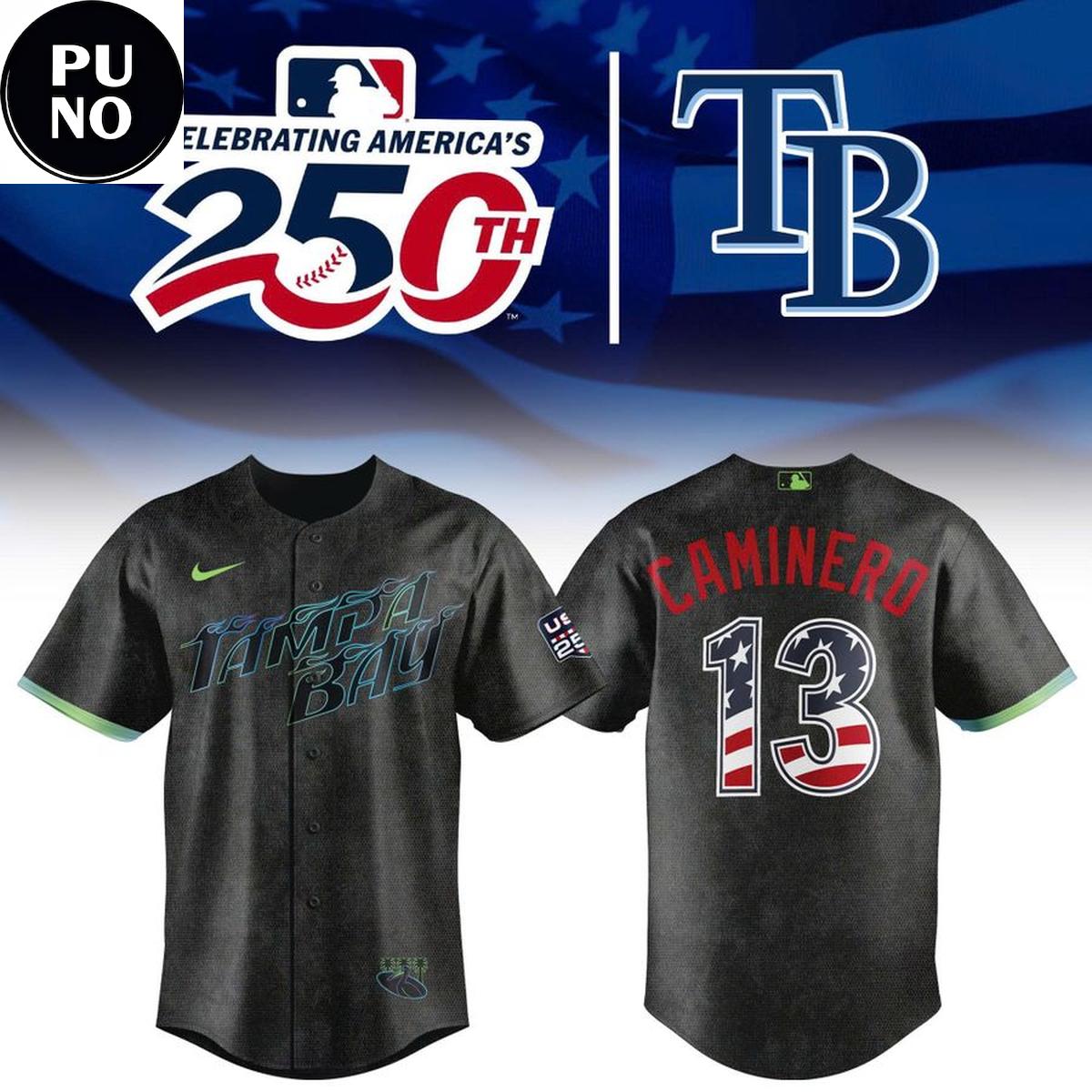Tampa Bay Rays 2026 Celebrating USA 250 Personalized Baseball Jersey