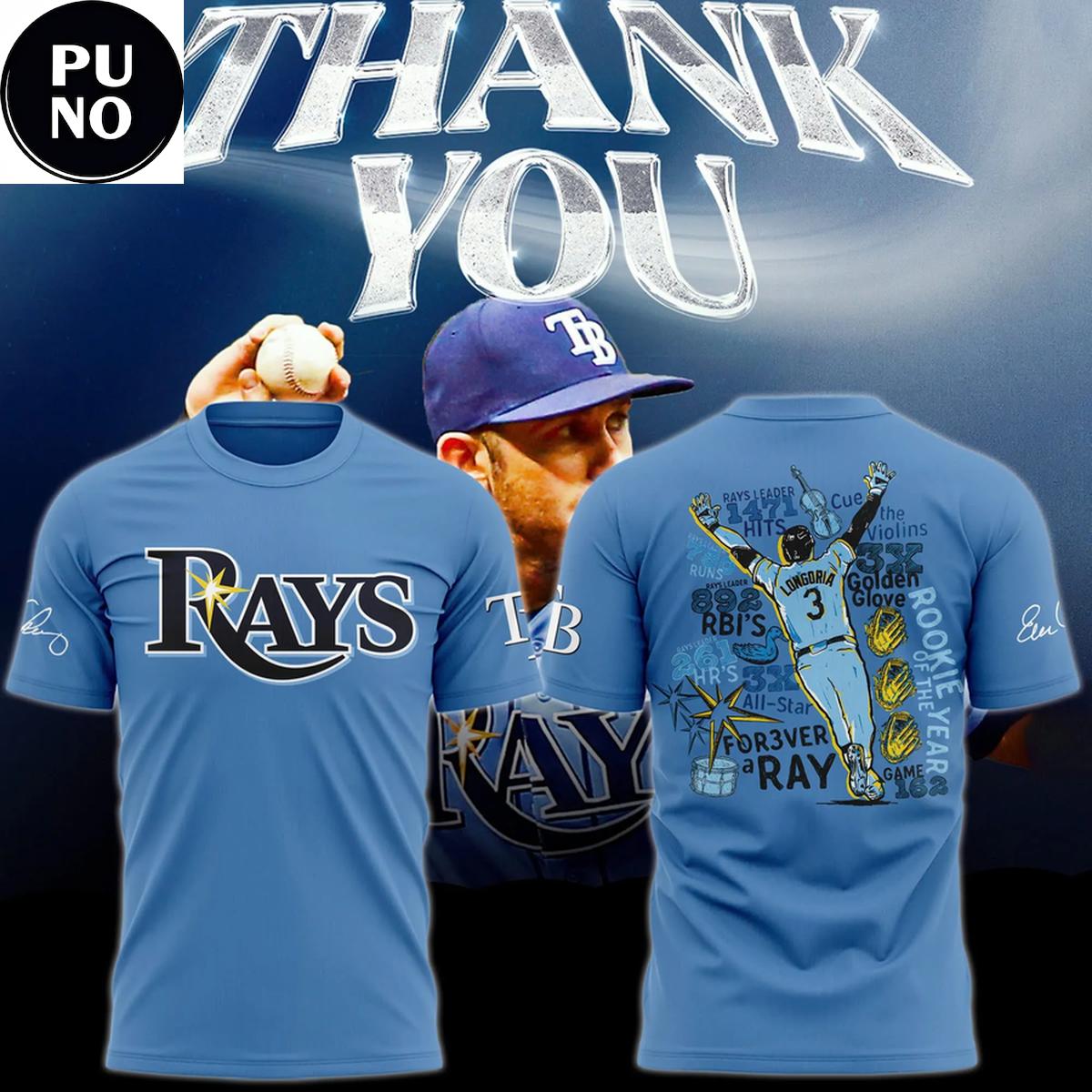 Tampa Bay Rays 2026 Evan Longoria Thank You for the Memories Shirt