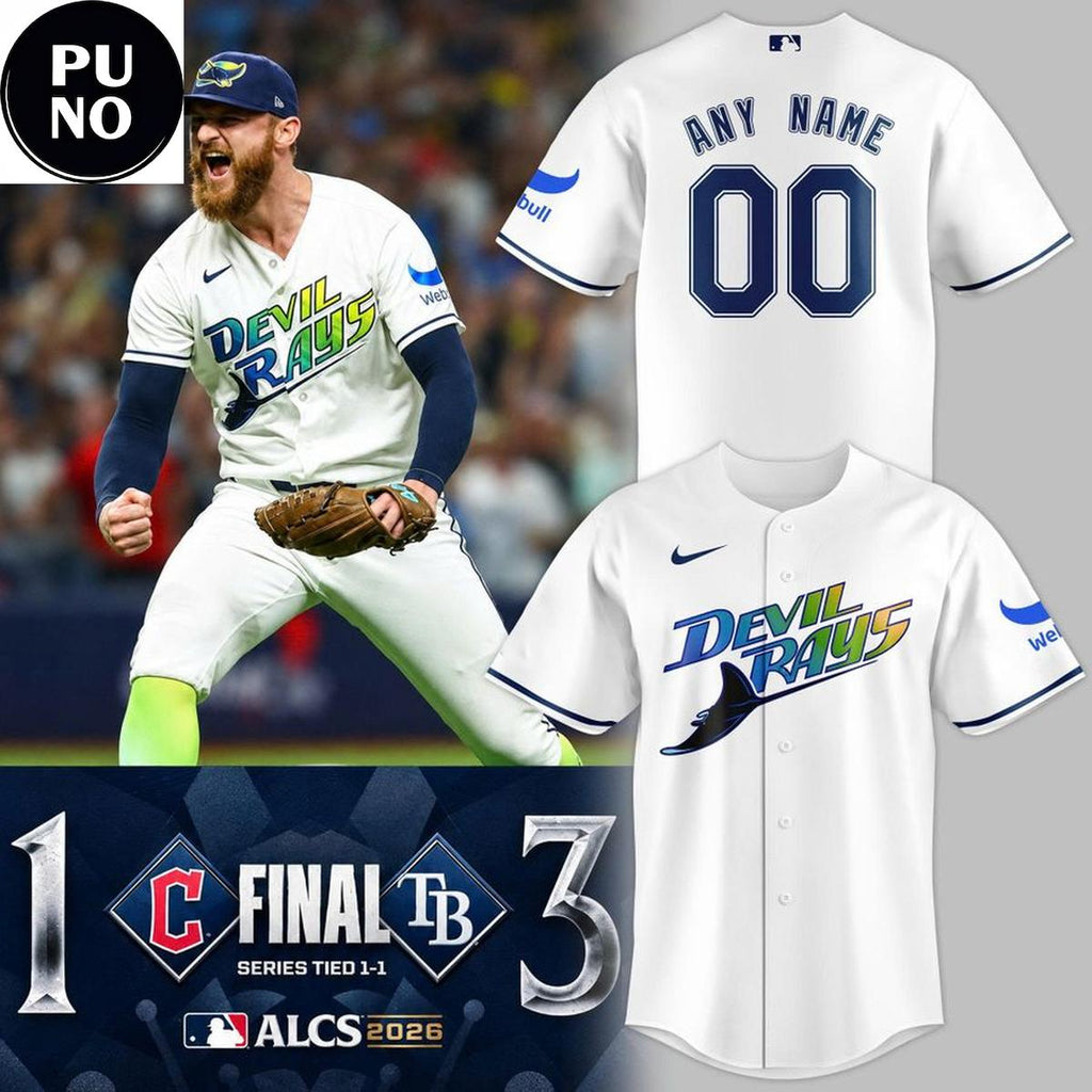 Tampa Bay Rays 2026 Retro Throwback Rays Personalized Baseball Jersey