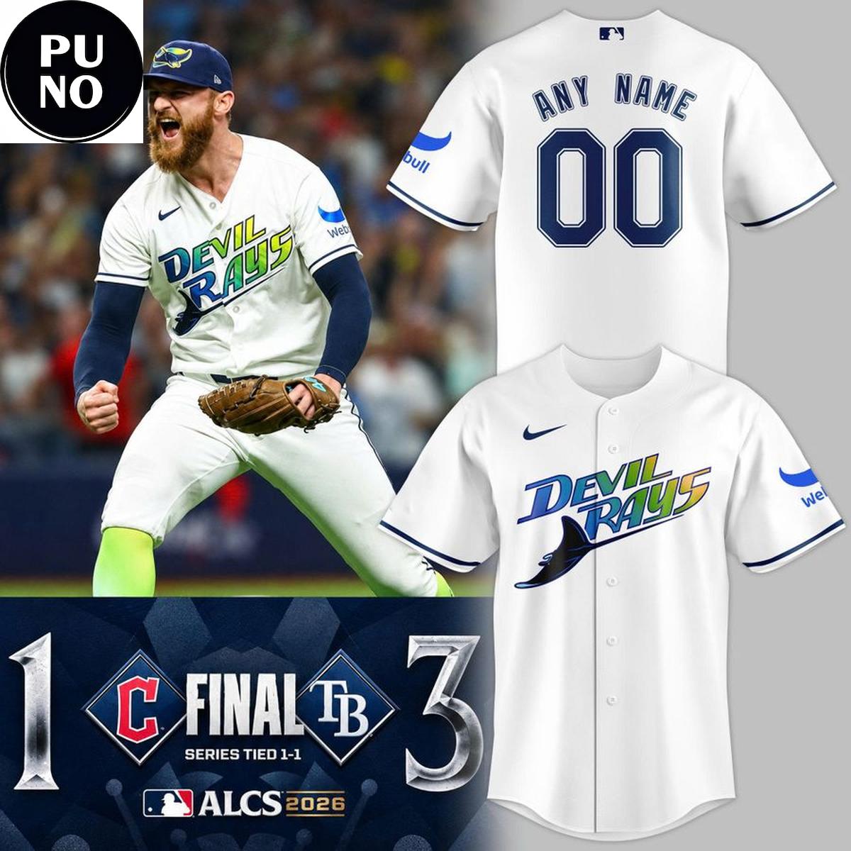 Tampa Bay Rays 2026 Retro Throwback Rays Personalized Baseball Jersey