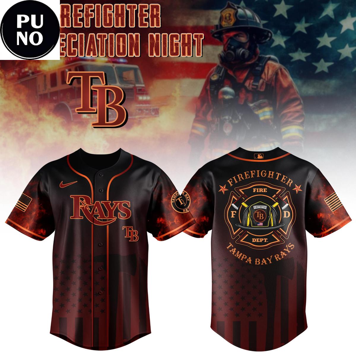 Tampa Bay Rays x Firefighter Appreciation Night 2026 Baseball Jersey