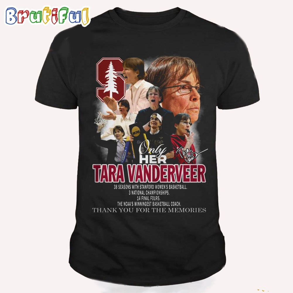 Tara Vanderveer The Ncaa Winningest Basketball Coach Thank You For The Memories T Shirt