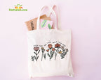 Teach Them Love Them Watch Them Grow Floral Teacher Tote Bag Teacher Appreciation Gift