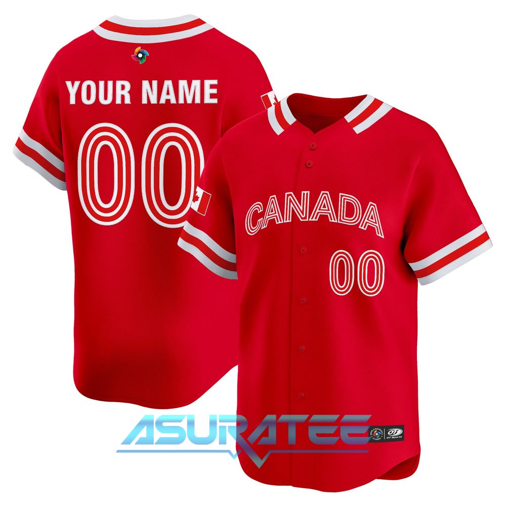 Team Canada World Baseball Classic 2026 Custom Name Baseball Jersey