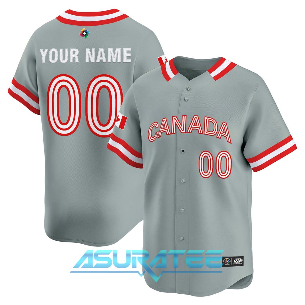 Team Canada World Baseball Classic 2026 Custom Name Baseball Jersey