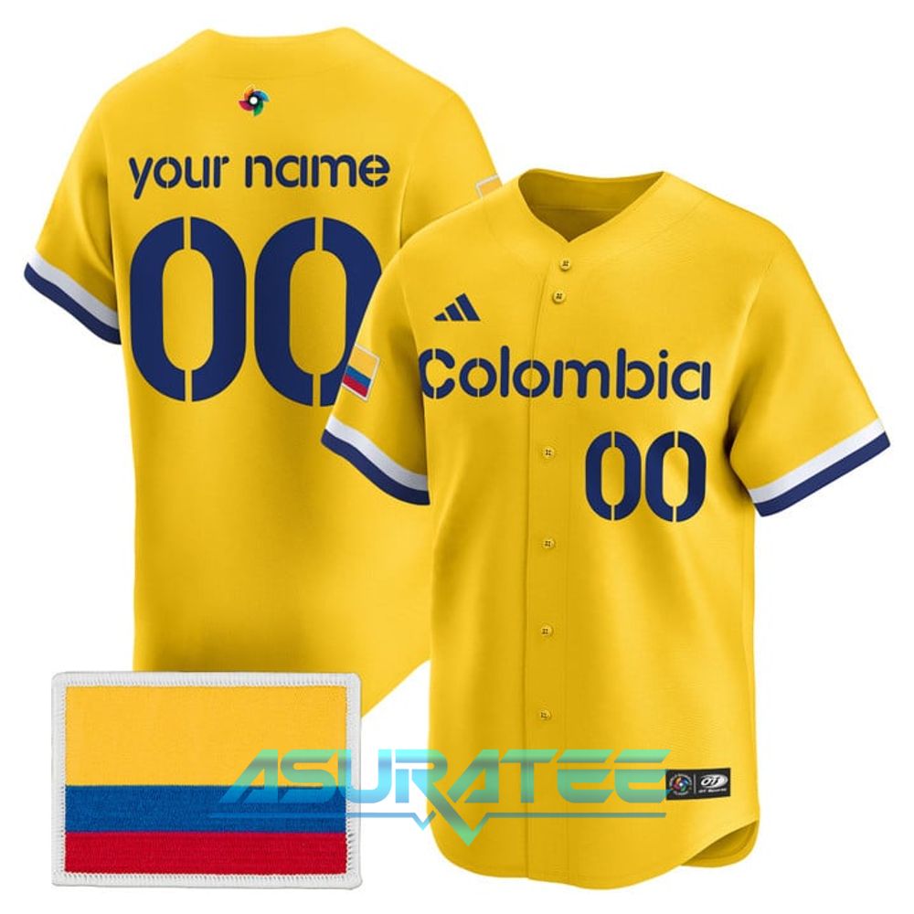Team Colombia World Baseball Classic 2026 Custom Name Baseball Jersey