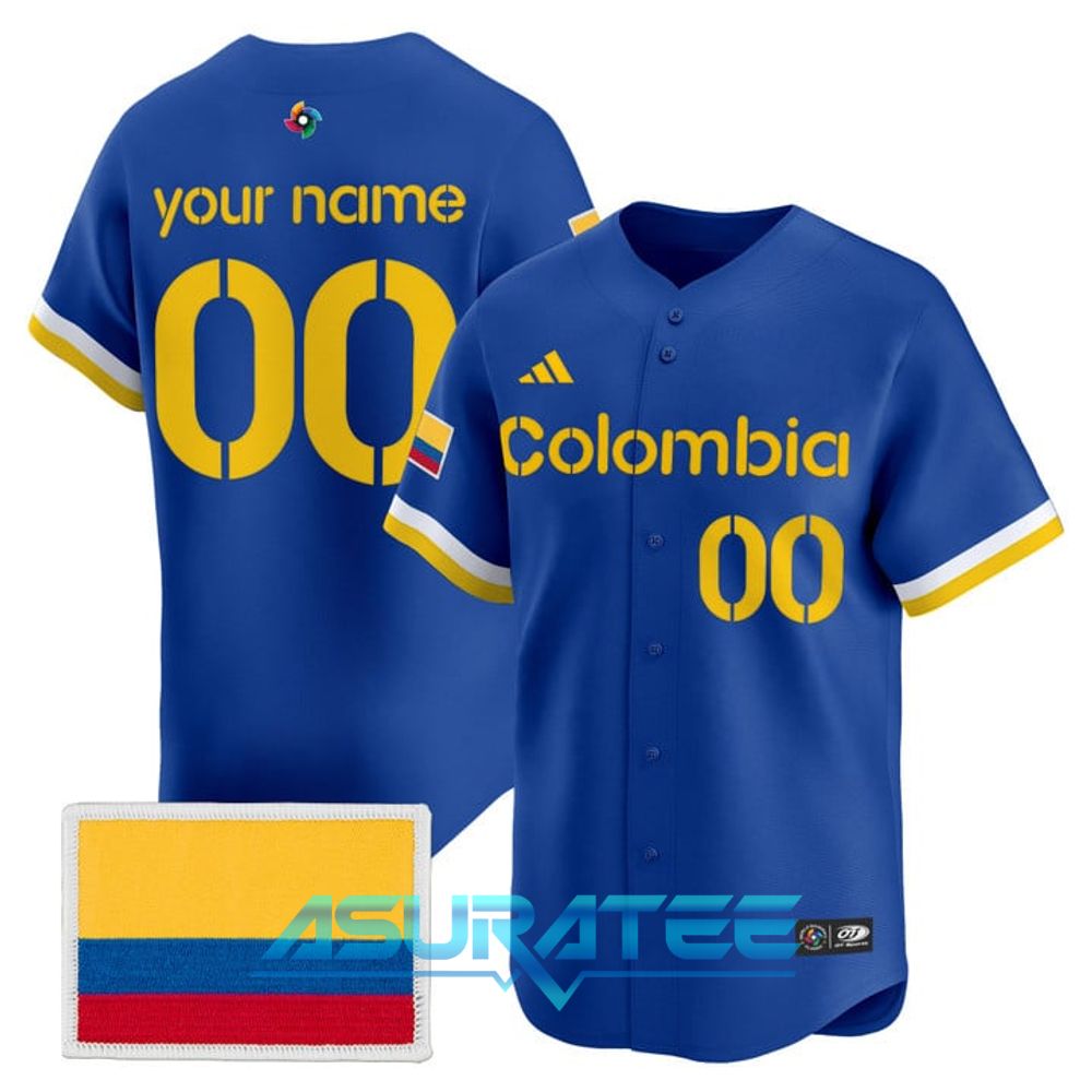 Team Colombia World Baseball Classic 2026 Custom Name Baseball Jersey