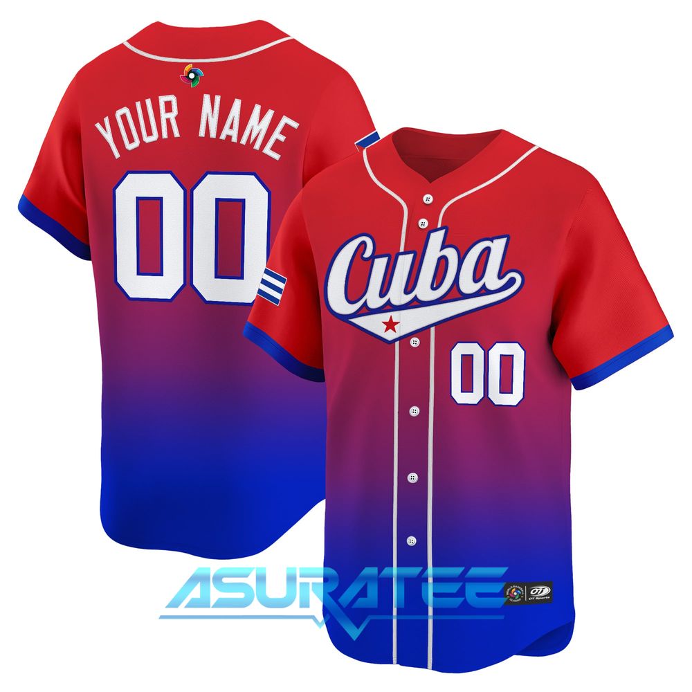 Team Cuba World Baseball Classic 2026 Custom Name Baseball Jersey